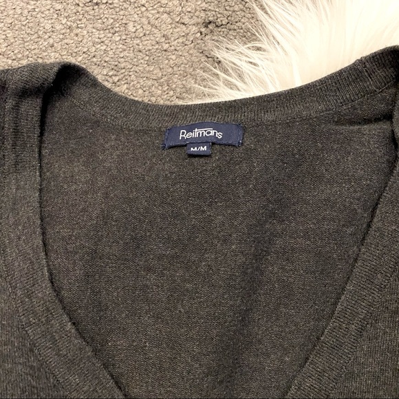 Grey faux-wrap sweater - Picture 3 of 7